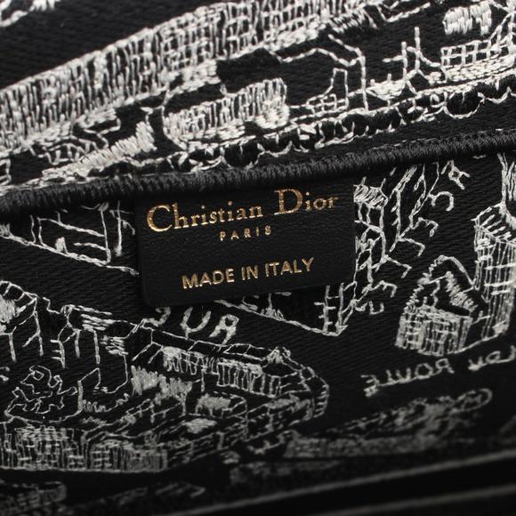 Dior Book Tote Large Tote Bag Canvas Black White - Picture 4 of 7